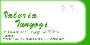 valeria tunyogi business card